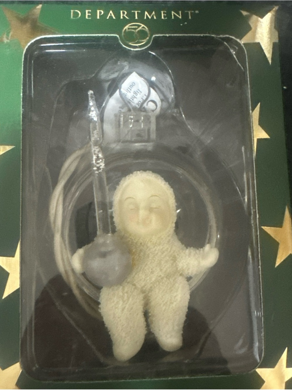 Department 56 Cream Baby Figurine Ornament with Silver Accent